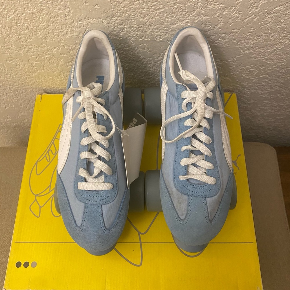 Vintage NWB Women Light Blue Retro Puma Sneaker Roller Skates Size 7 - Picture 3 of 16